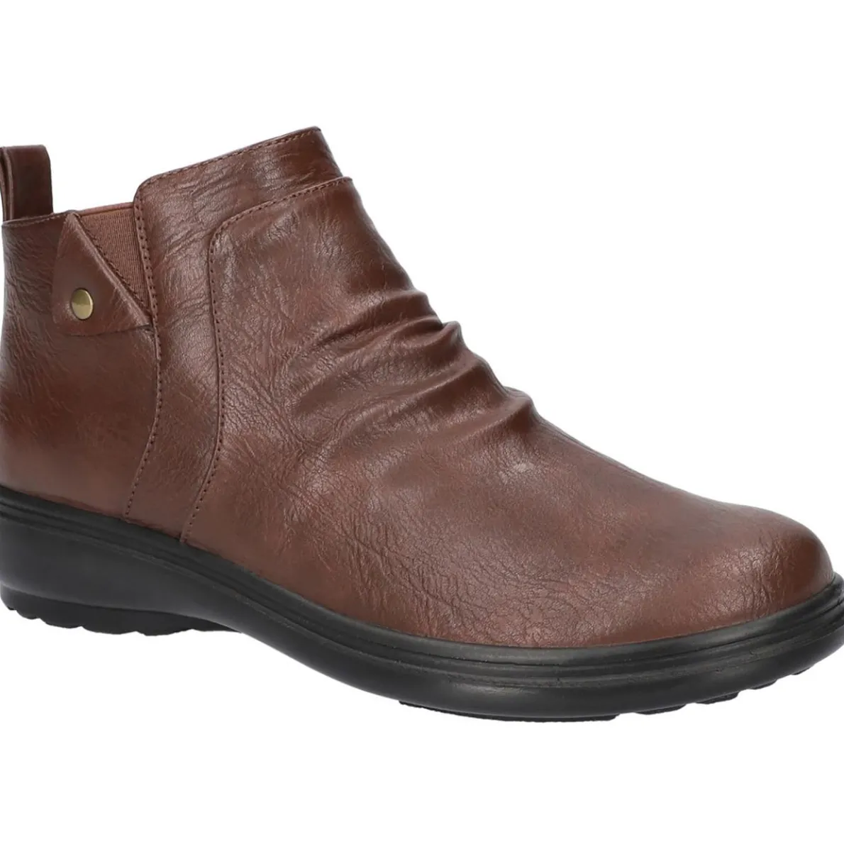 Ariadne Zipper Faux Leather Booties