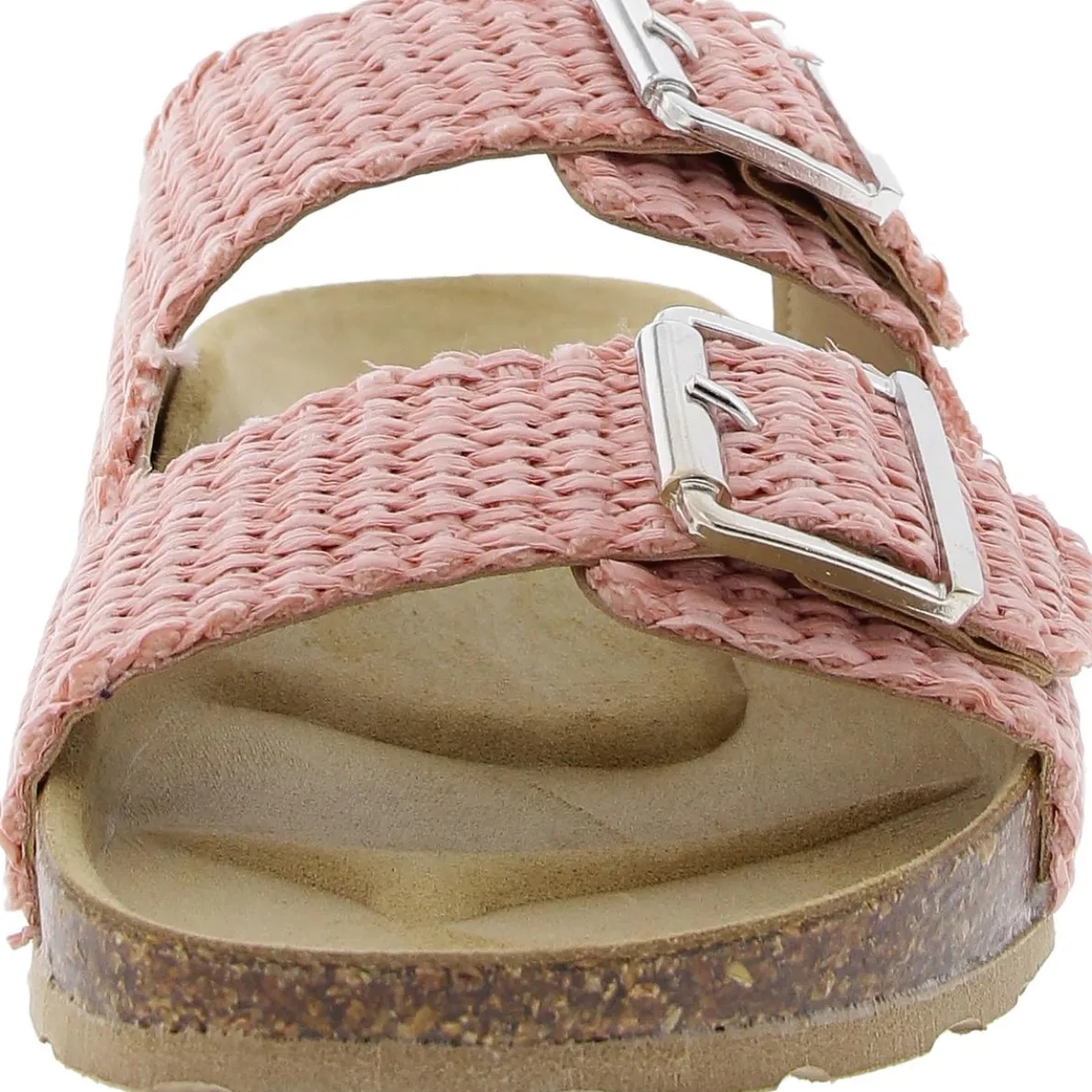 Santiago Woven Straw Slide Sandals