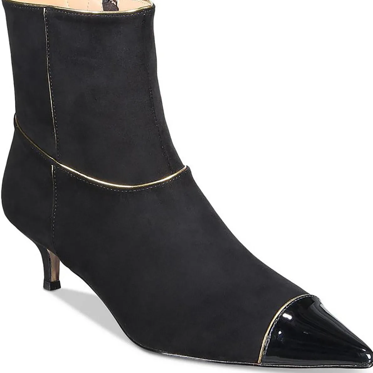 Jaimee Faux Suede Kitten Heel Ankle Boots