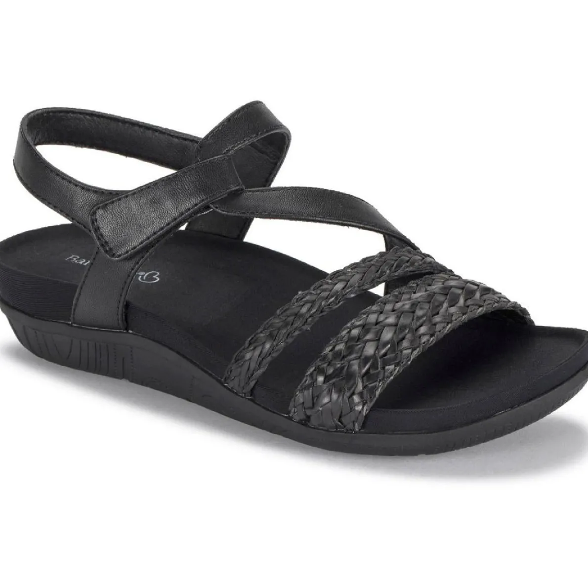 Jalen Faux Leather Ankle Strap Footbed Sandals