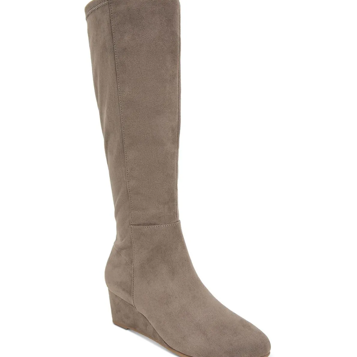 Jaylaa Zipper Faux Suede Wedge Boots