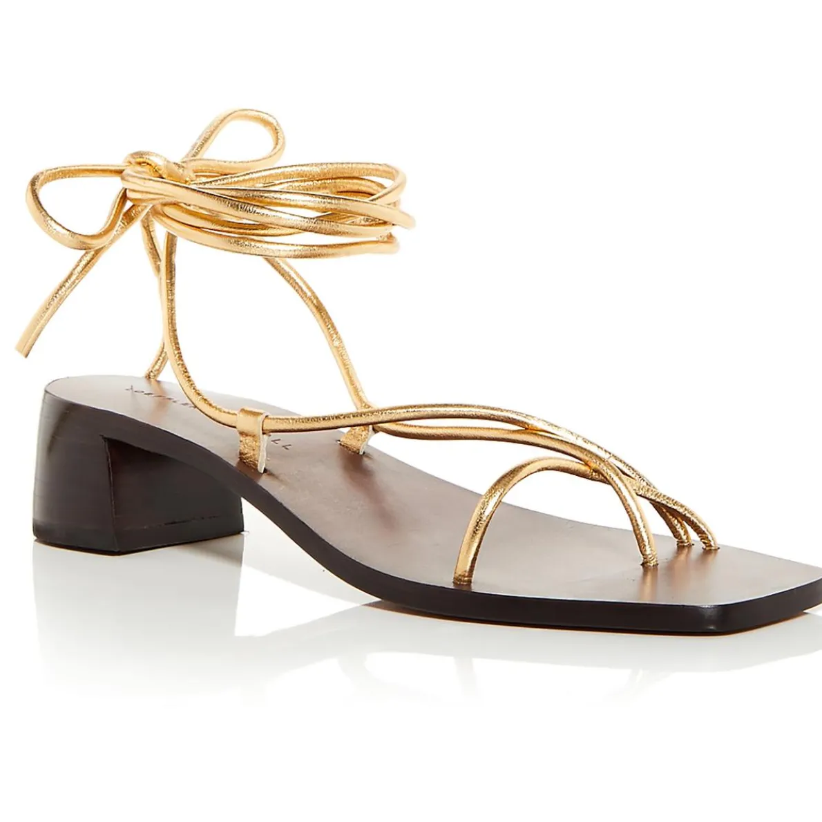 Coby Leather Metallic Slingback Sandals