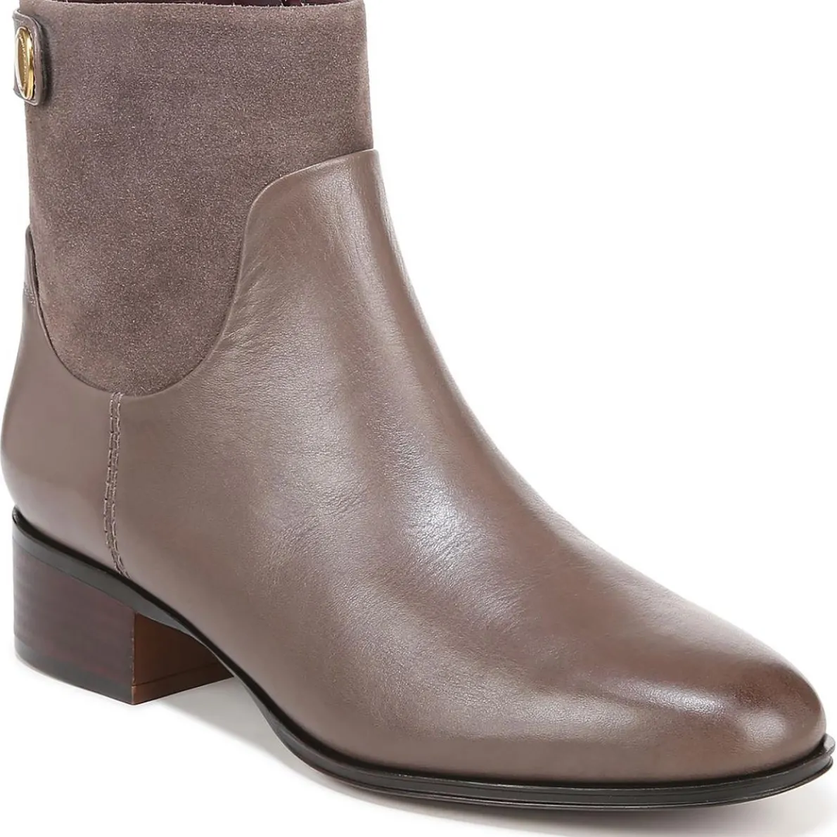 Jessica Leather Western Ankle Boots