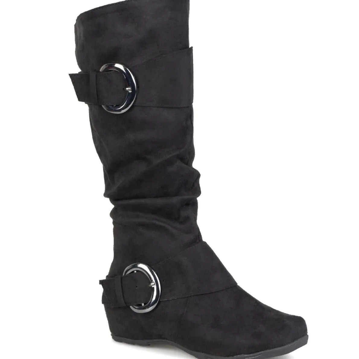 Jester Slouchy Buckled Mid-Calf Boots