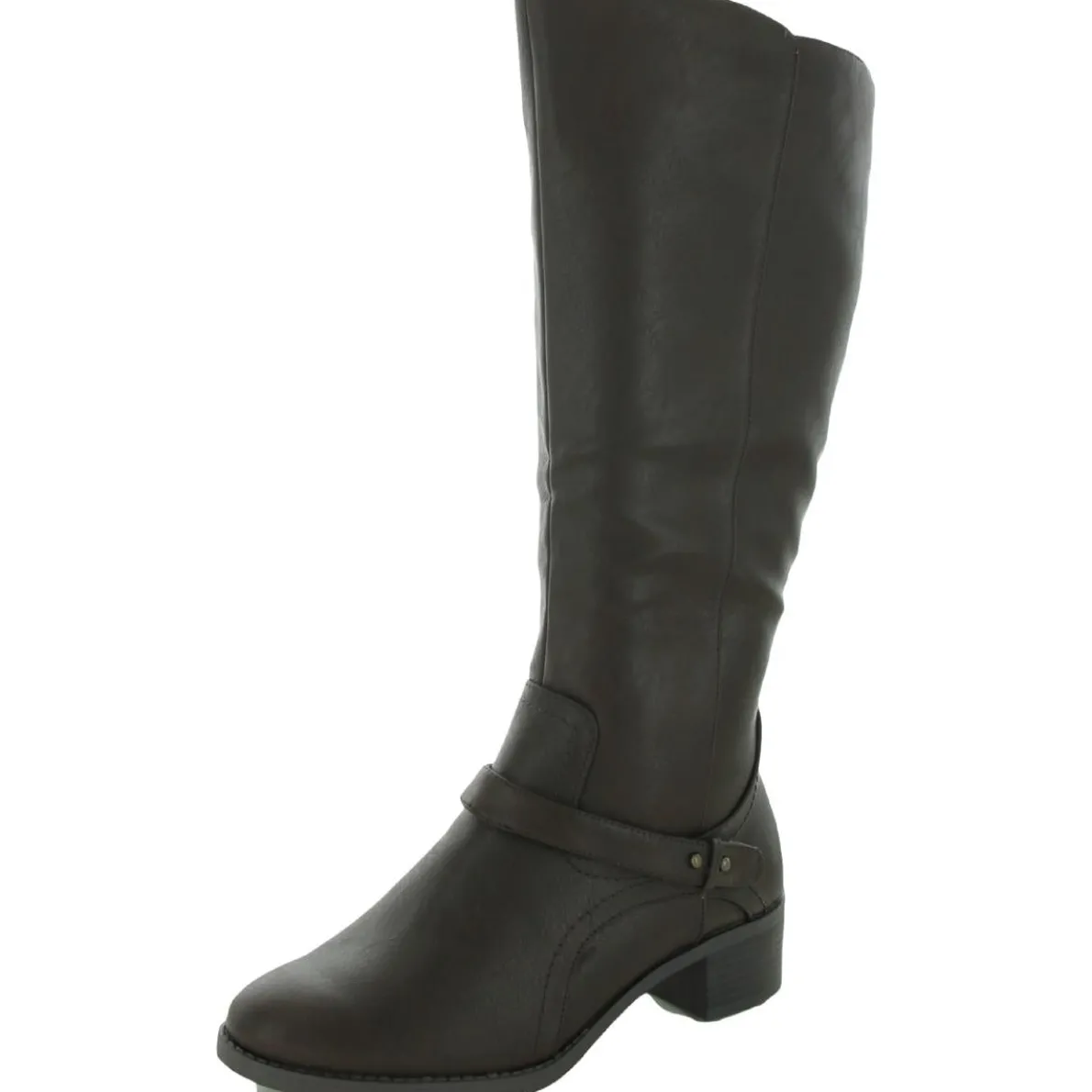 Jewel Faux-Leather Tall Knee-High Boots