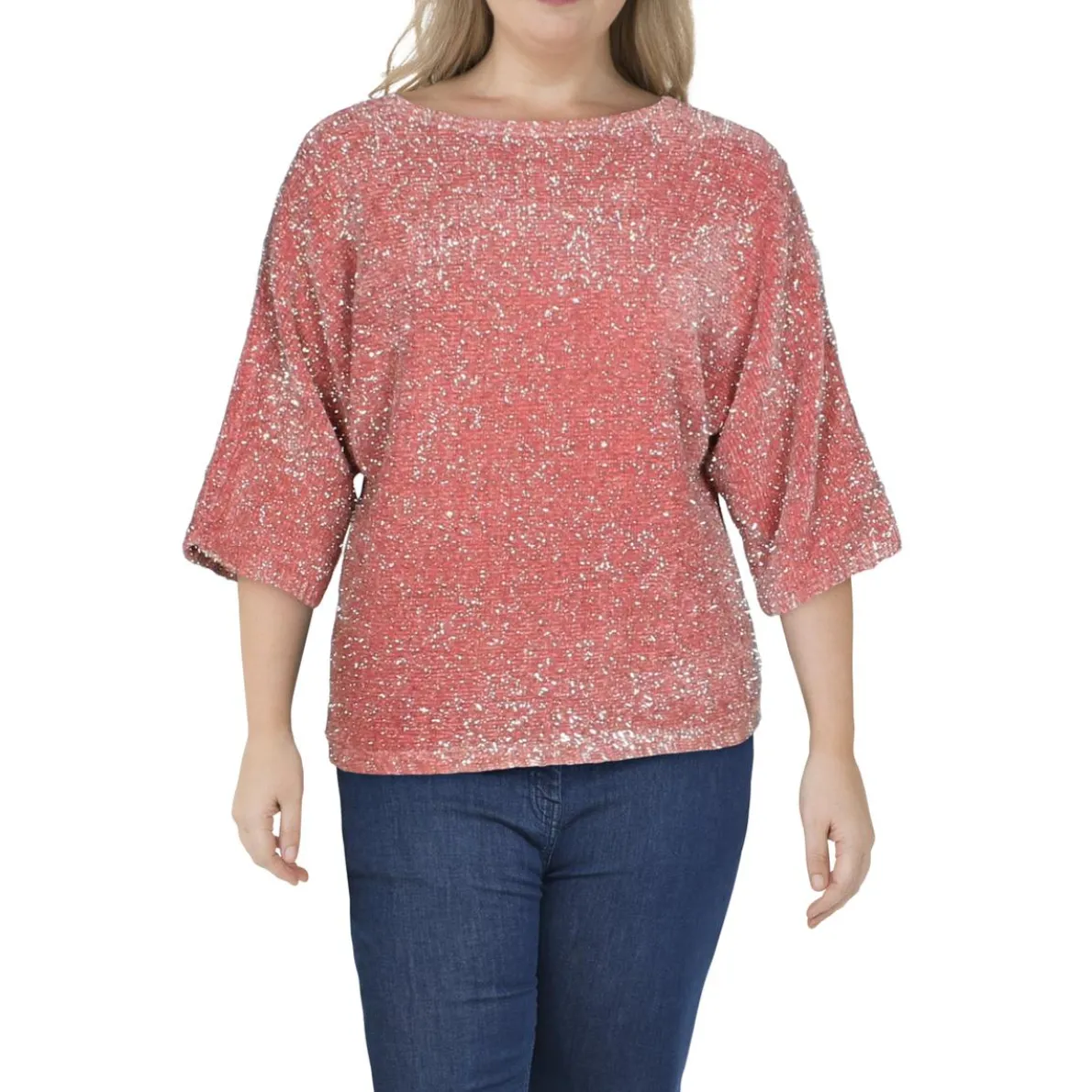 Jewel Neck Knit Sweater