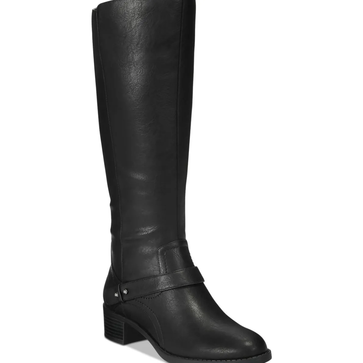 Jewel Plus Wide Calf Faux Leather Knee-High Boots