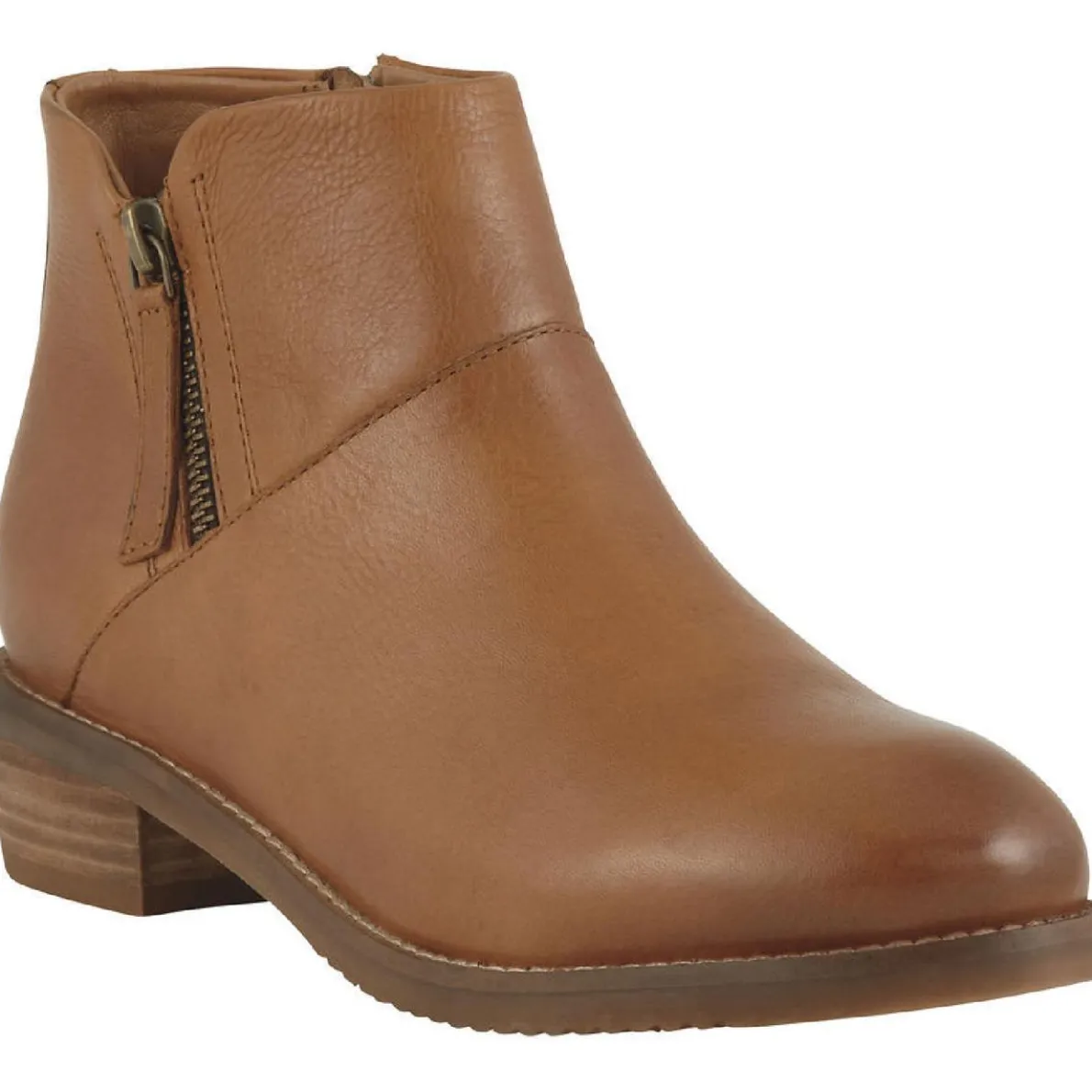 Roselle Leather Slip On Booties