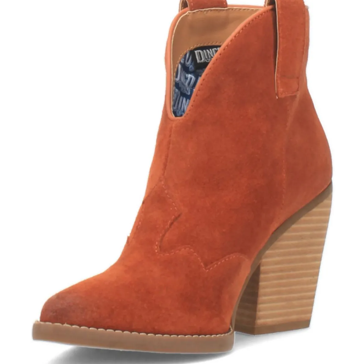 Flannie Open Stitch Leather Ankle Boots