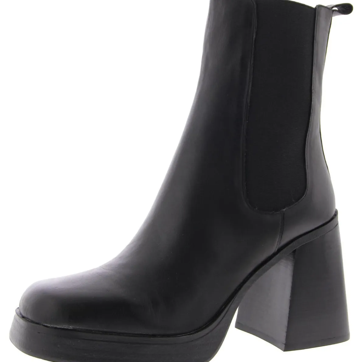 Sabetha Leather Block Heel Chelsea Boots