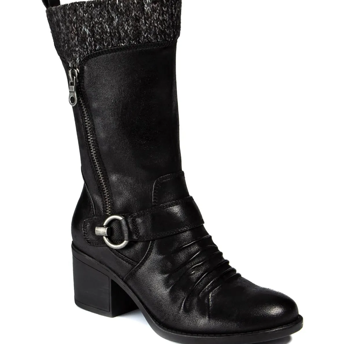 Wylla Casual Round Toe Mid-Calf Boots