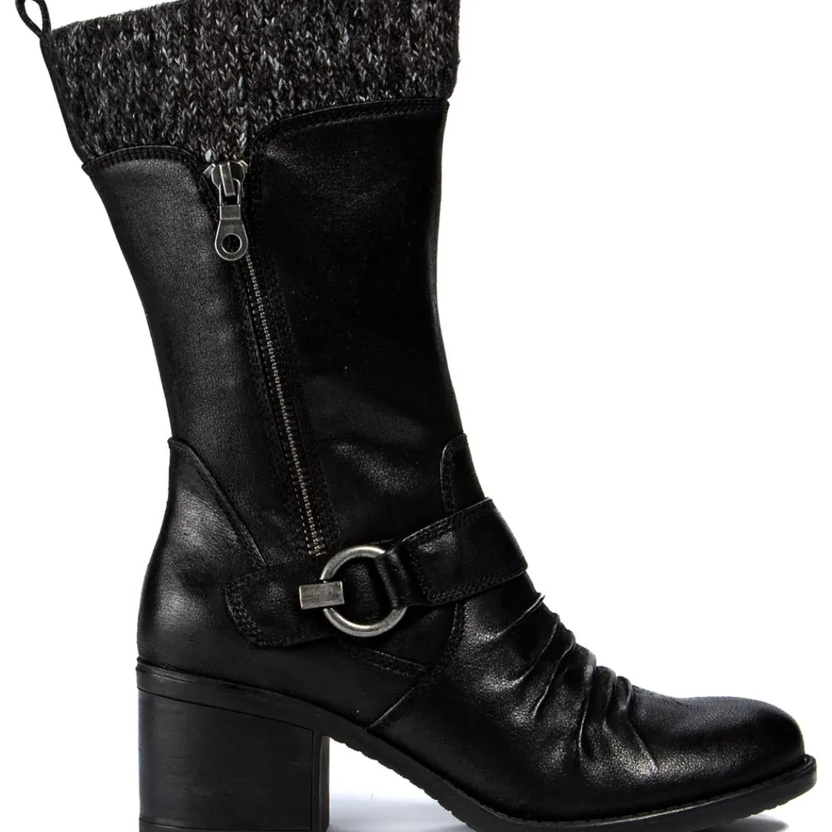 Wylla Casual Round Toe Mid-Calf Boots