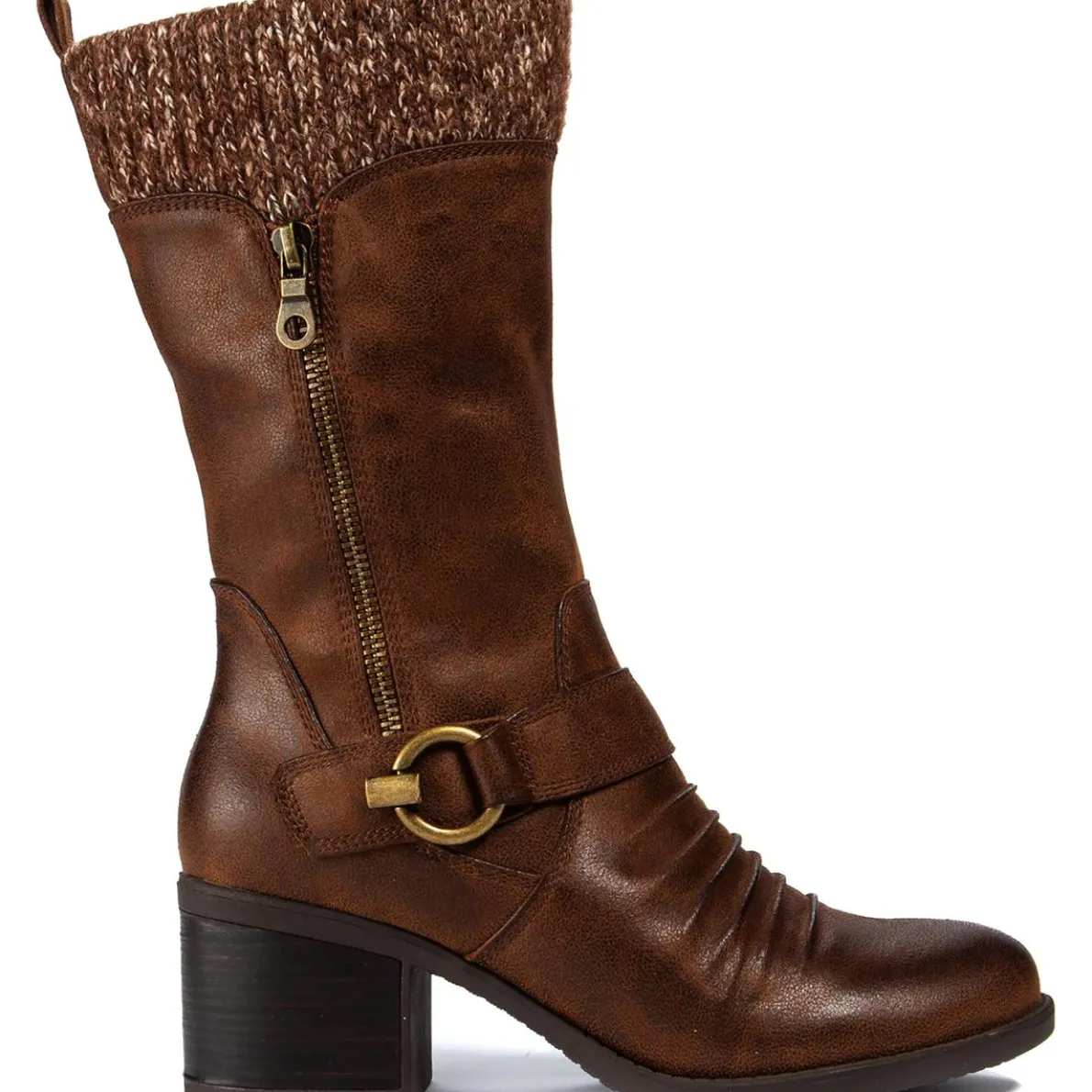 Wylla Casual Round Toe Mid-Calf Boots