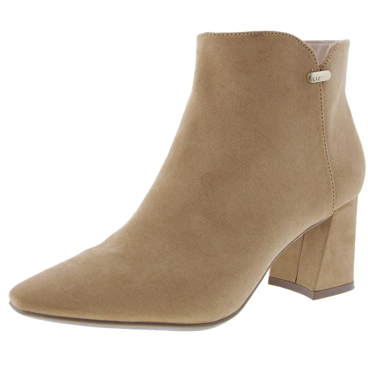 JNYDELNO Block Heel Faux Suede Ankle Boots
