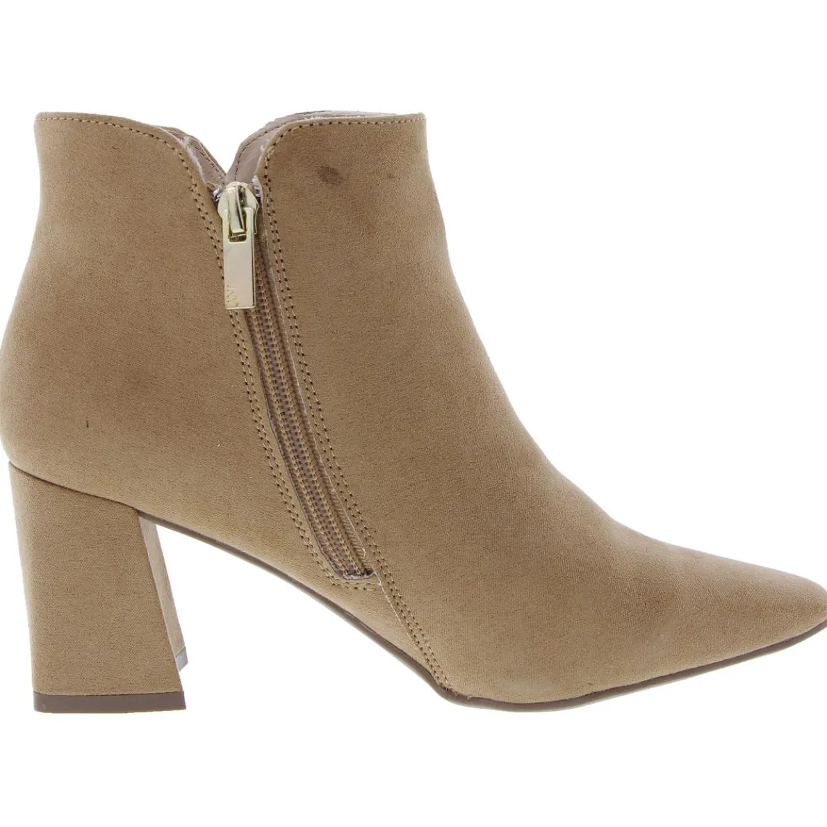 JNYDELNO Block Heel Faux Suede Ankle Boots