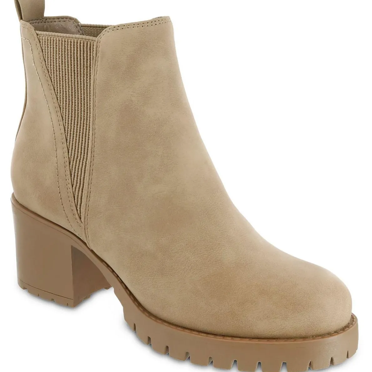 Jody Block Heel Lug Sole Chelsea Boots