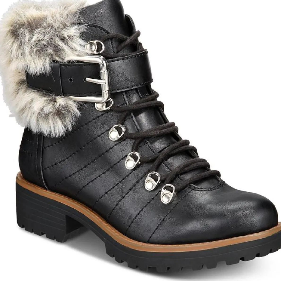 Jojo Lace-Up Leather Ankle Boots