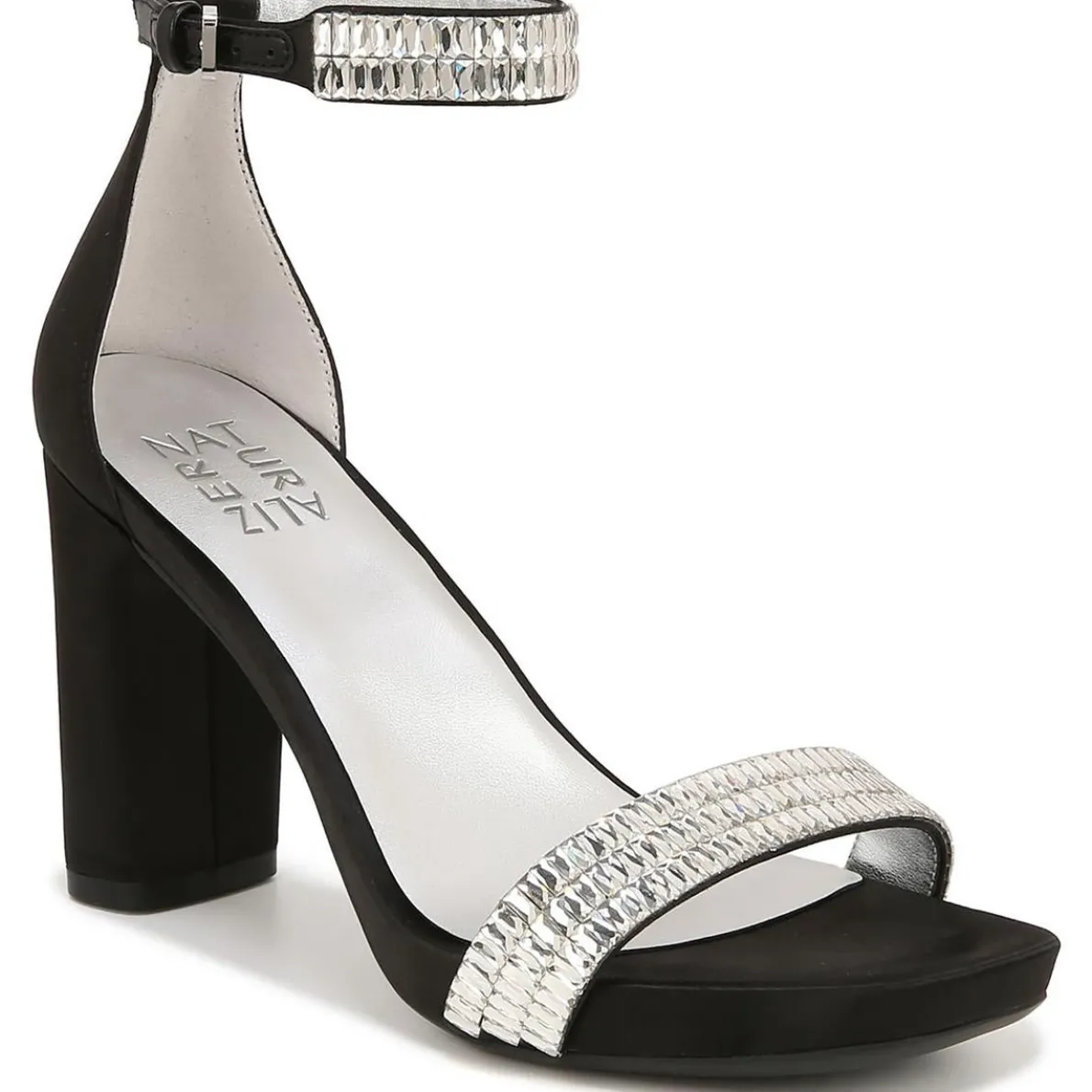 Joy Sparkle Embellished Ankle Strap Heels