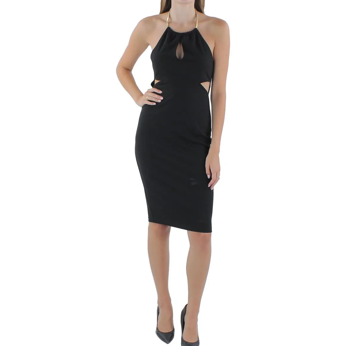 Juniors Cut-Out Open Back Cocktail And Party Dress