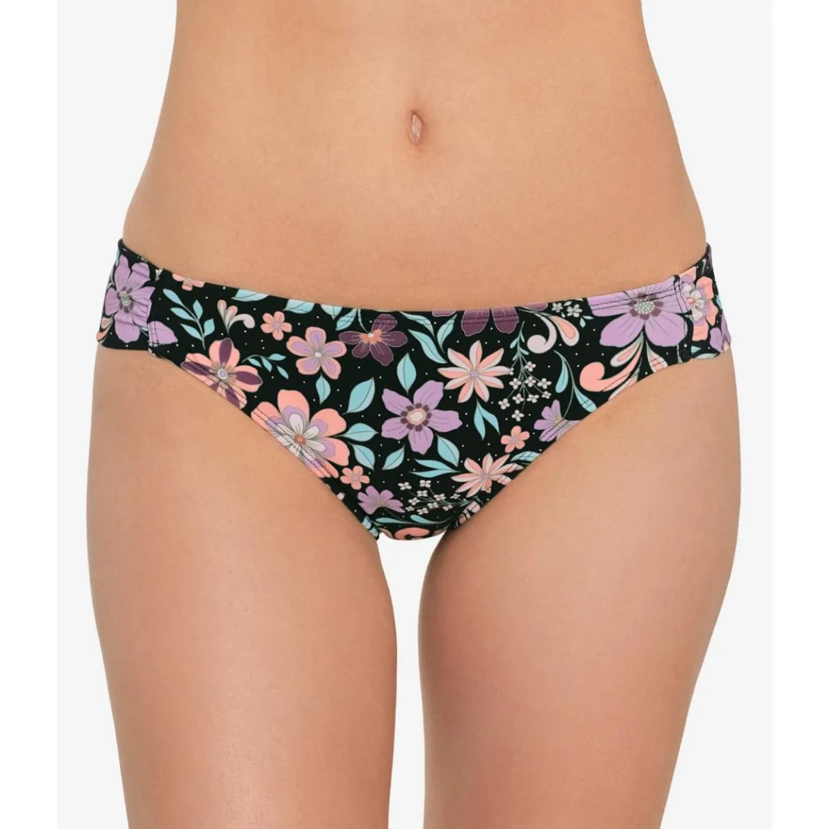 Juniors Floral Print Hipster Swim Bottom Separates