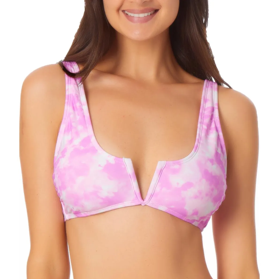 Juniors V-Wire Tie-Dye Bikini Swim Top