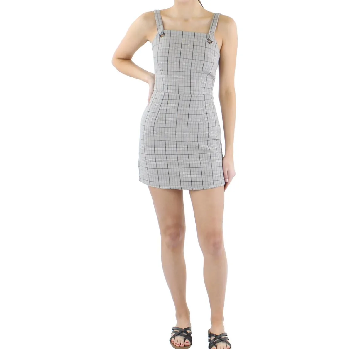 Juniors Woven Jumper Mini Dress