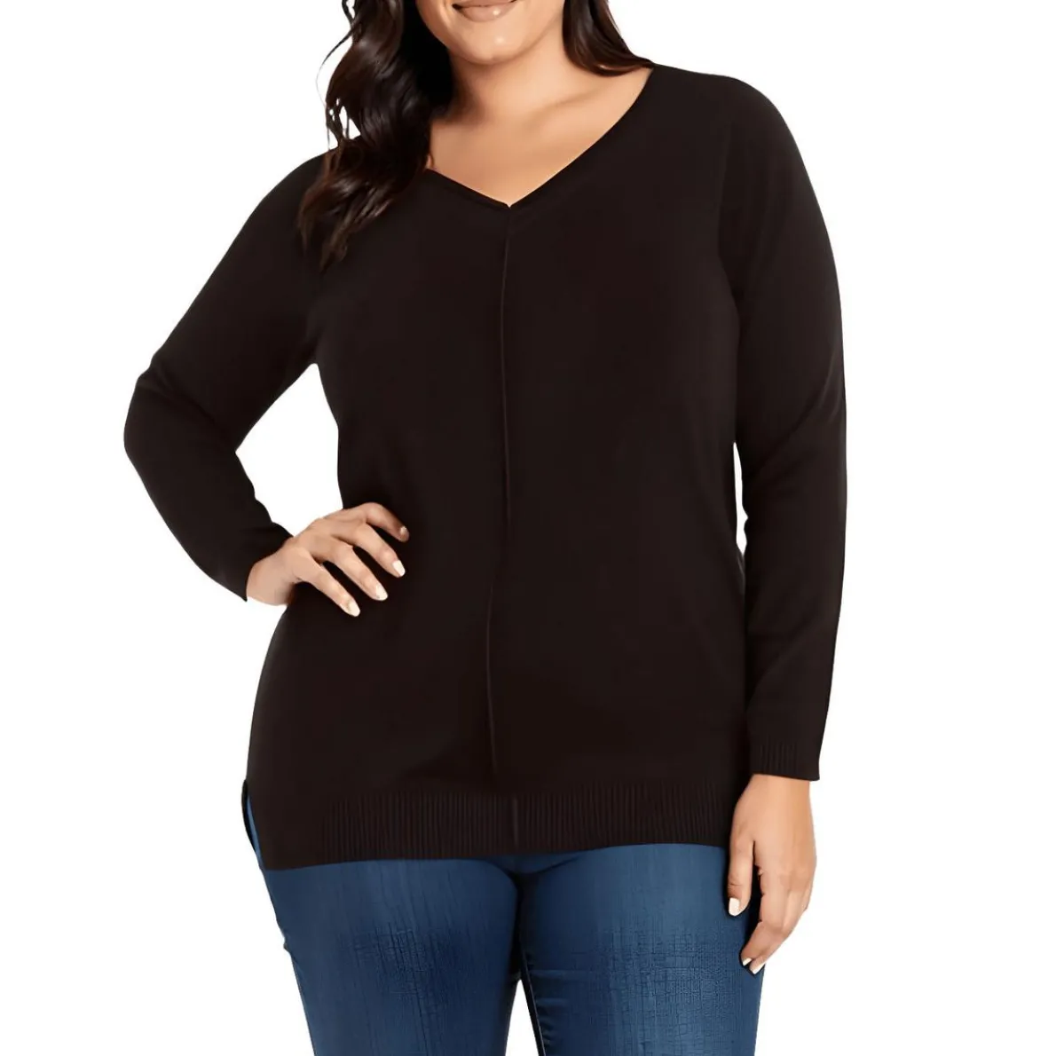 Long Sleeve V-Neck Sweater