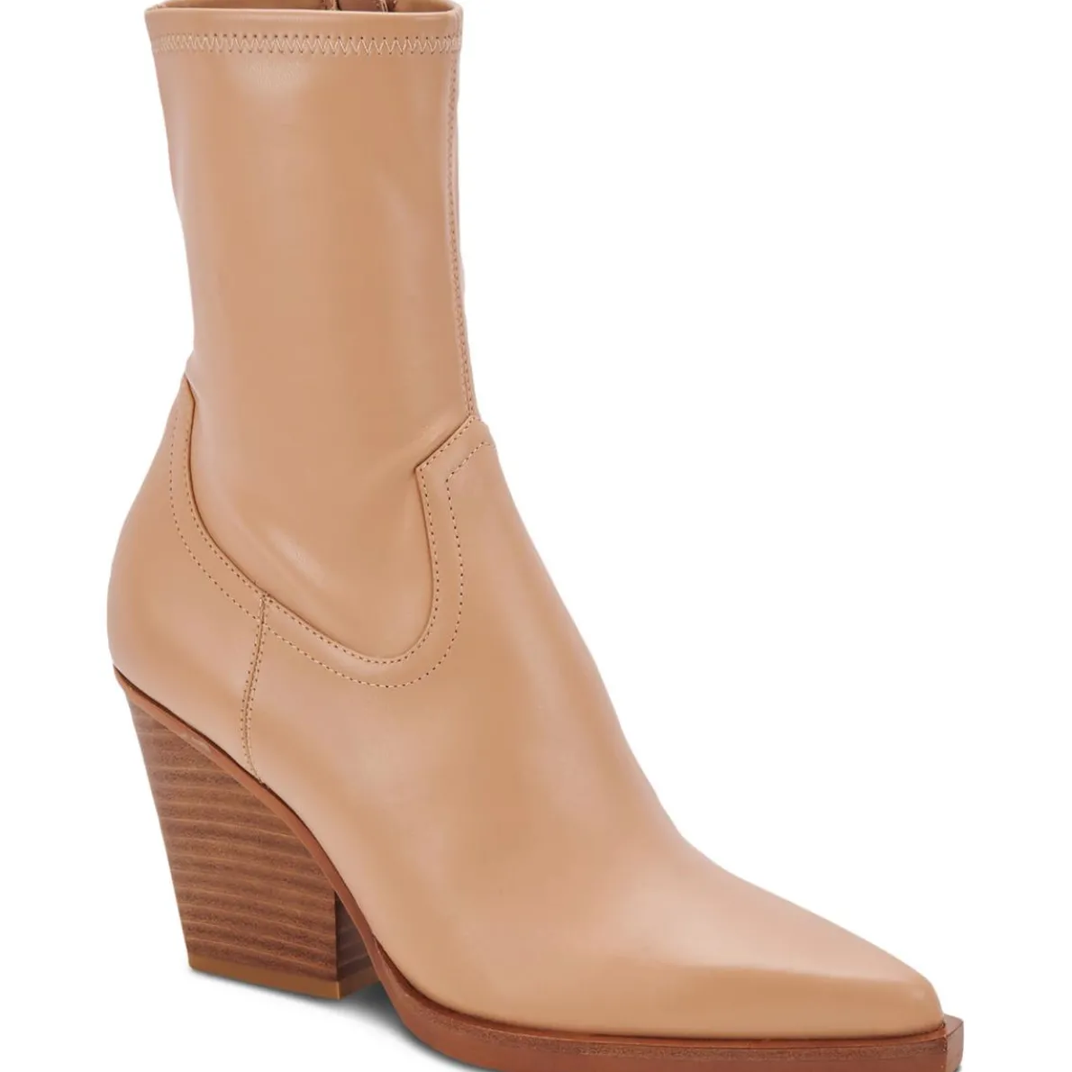 Boyd Leather Block Heel Booties