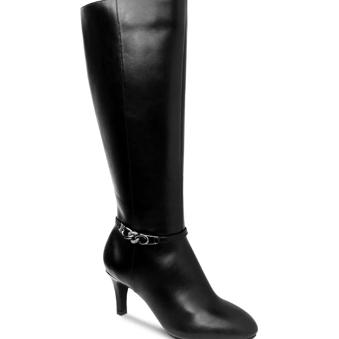 Hanna Faux Leather Tall Mid-Calf Boots