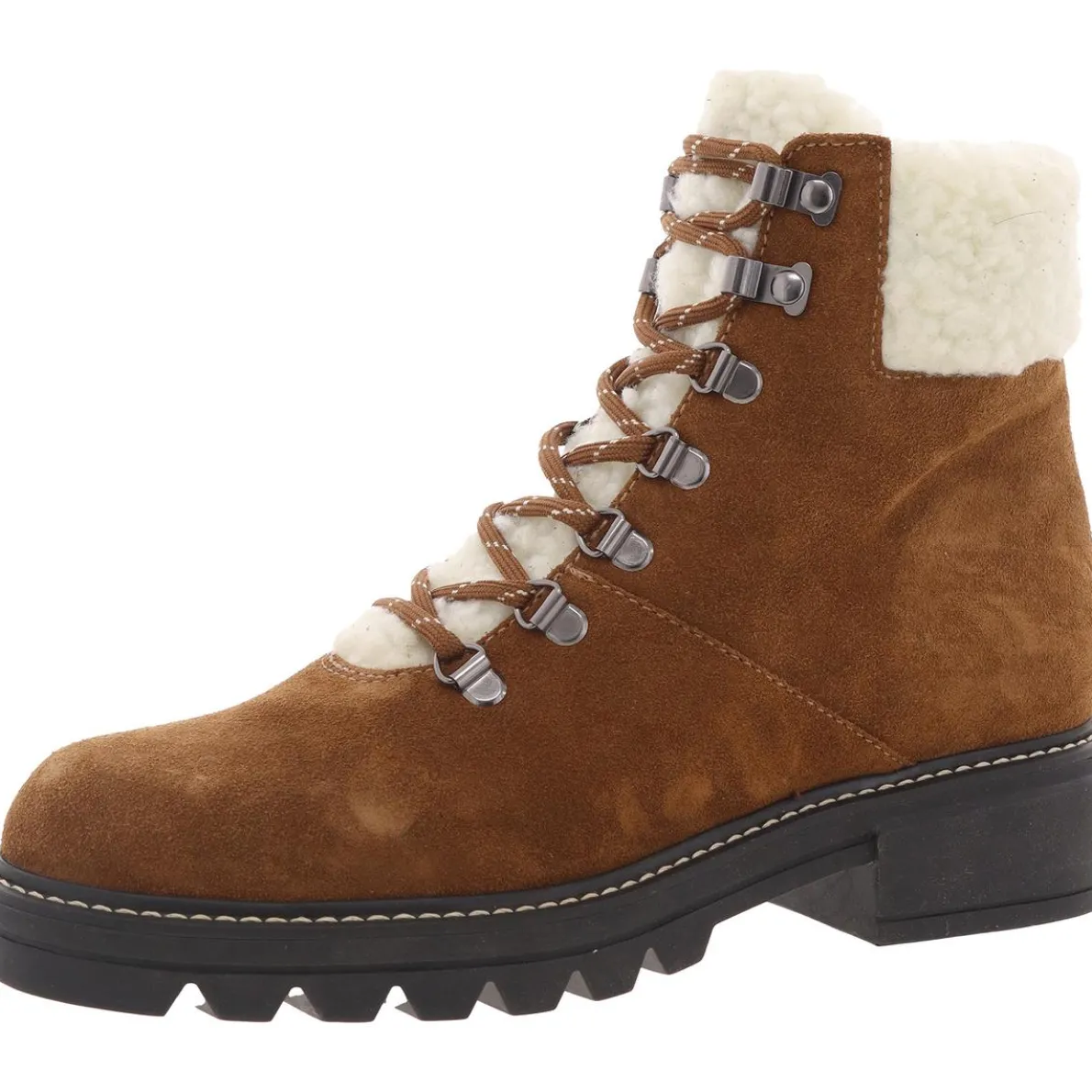 Suede Lace-Up Hiking Boots