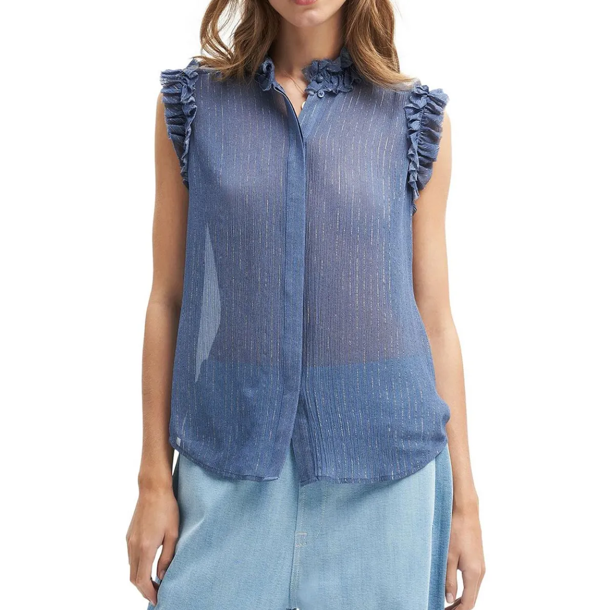 Silk Metallic Blouse