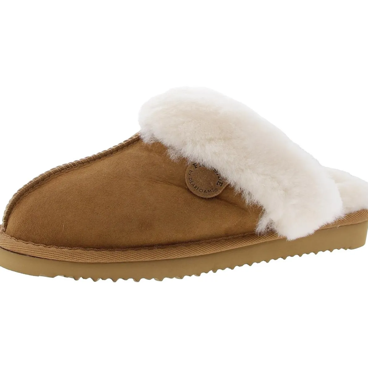 Textured Suede Moccasin Slippers