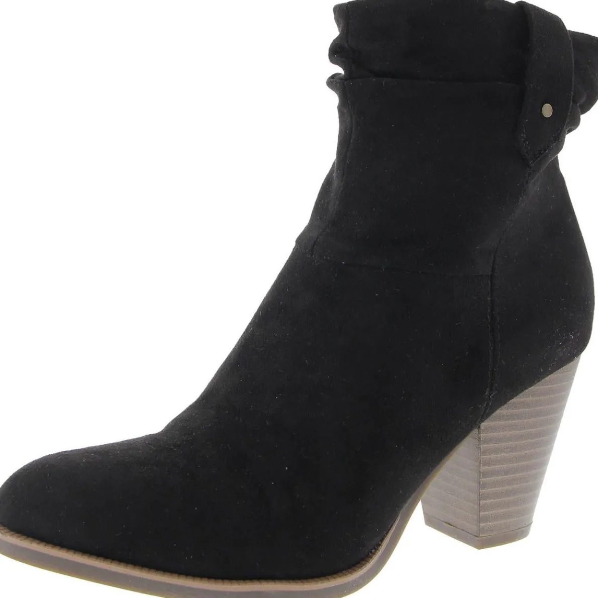 Kall Me Faux Suede Ruched Ankle Boots