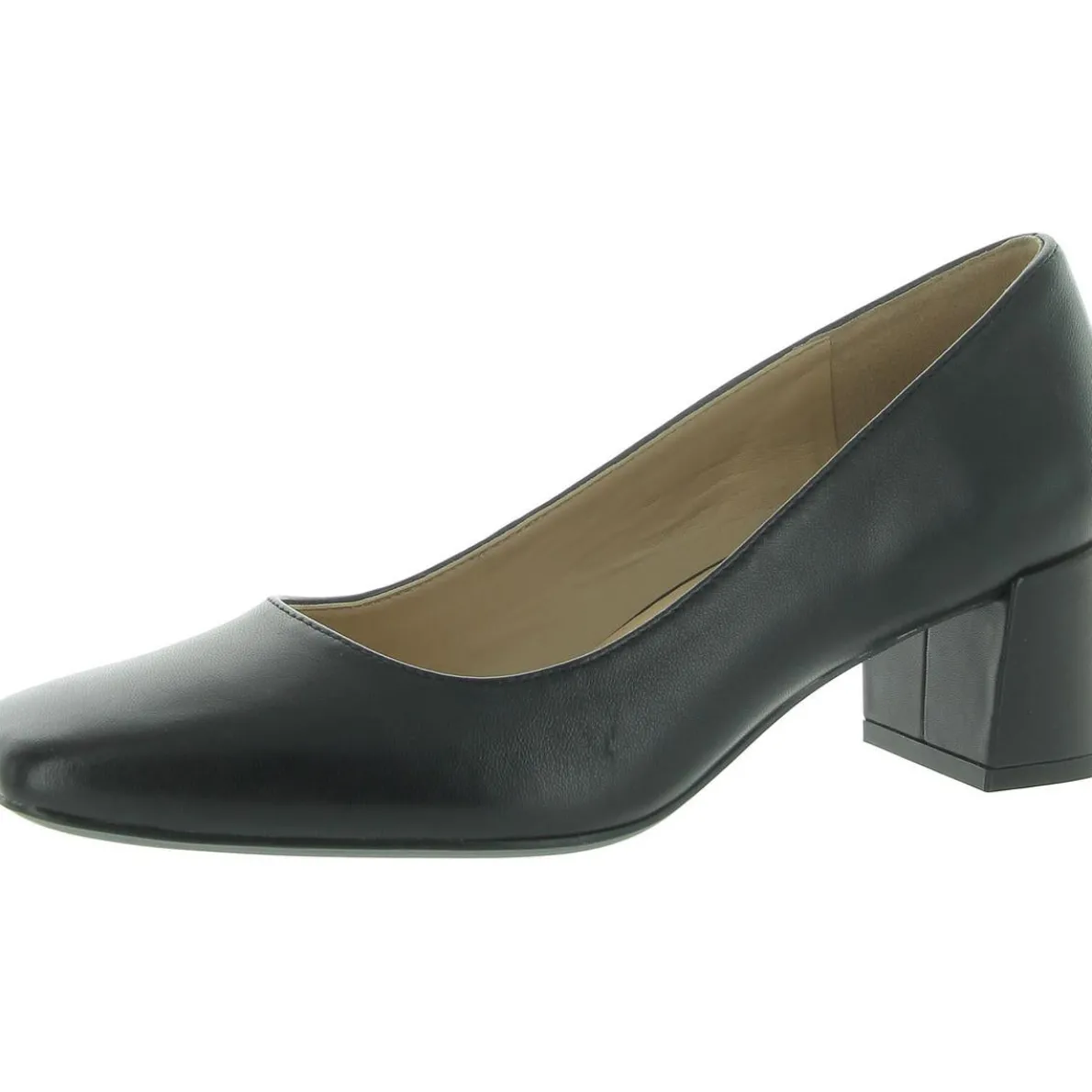 Karina Leather Square Toe Pumps