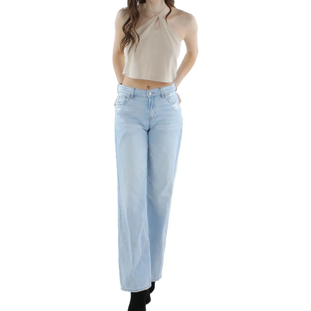 Keyhole Cropped Halter Top