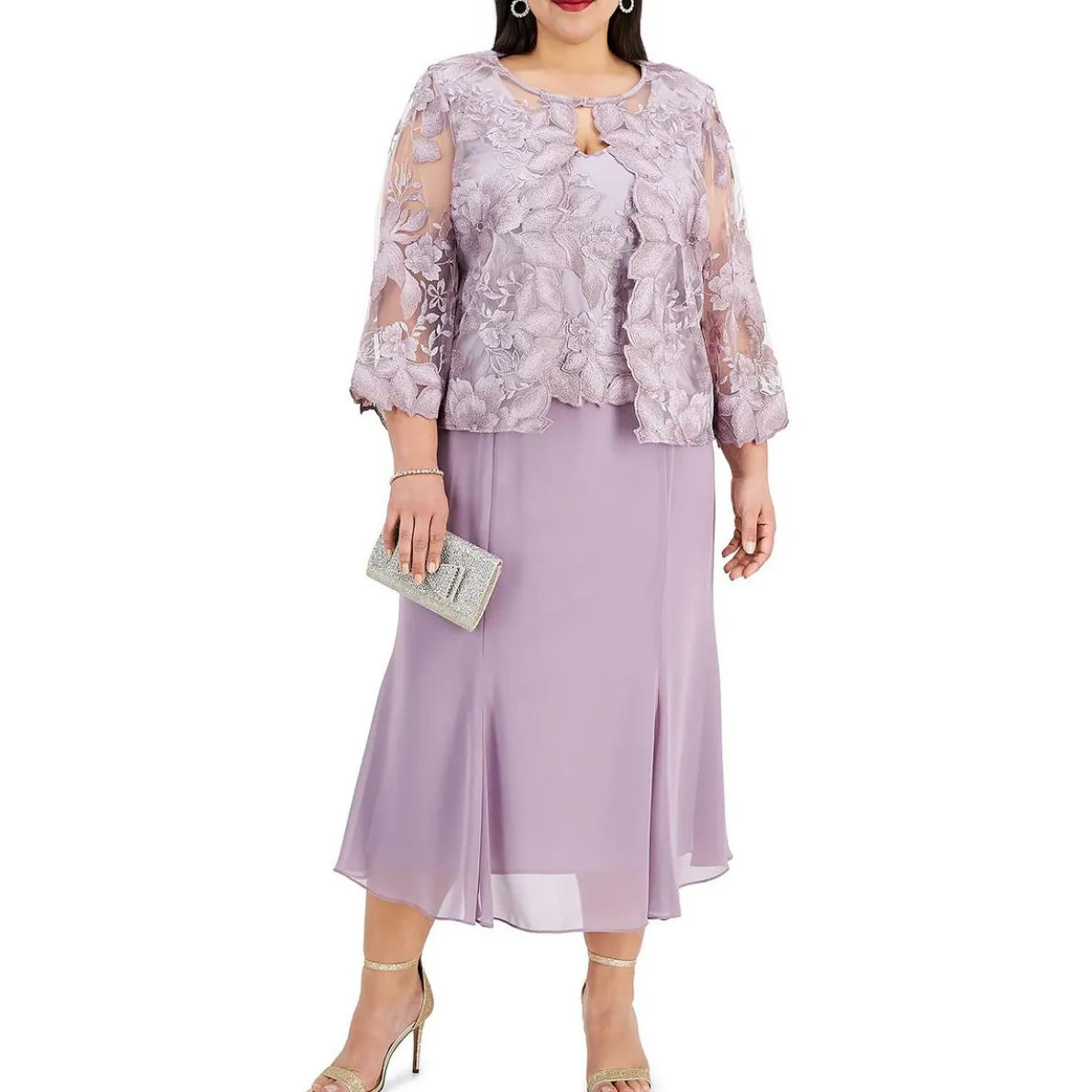 Plus Drapey Formal Evening Dress