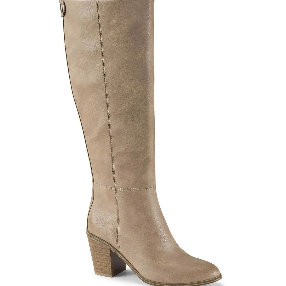 Kiara Button Leather Knee-High Boots