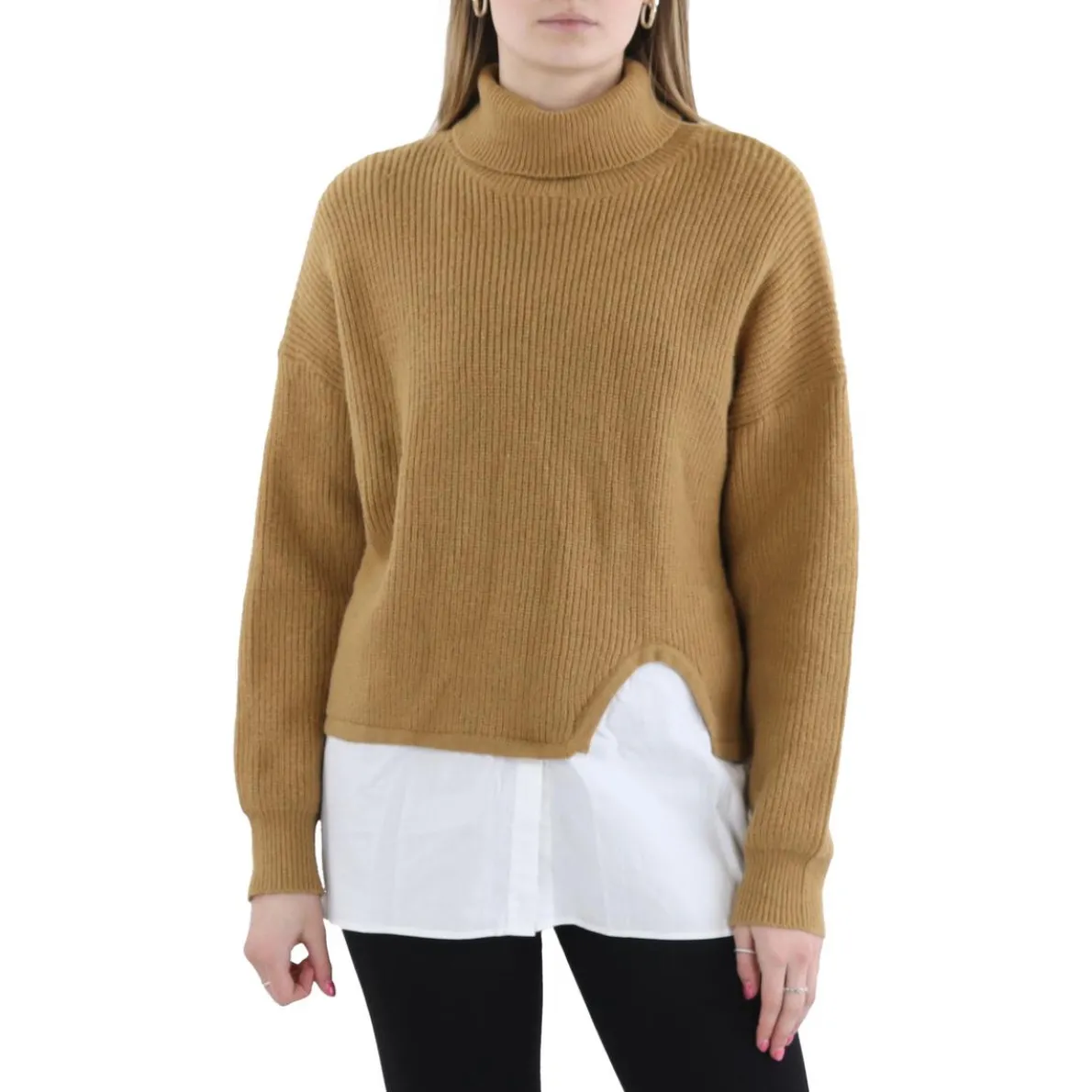 Knit Long Sleeve Turtleneck Sweater
