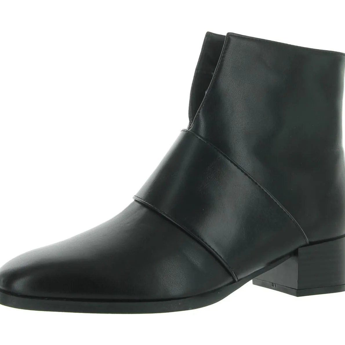 Kyler Faux Leather Closed Toe Ankle Boots