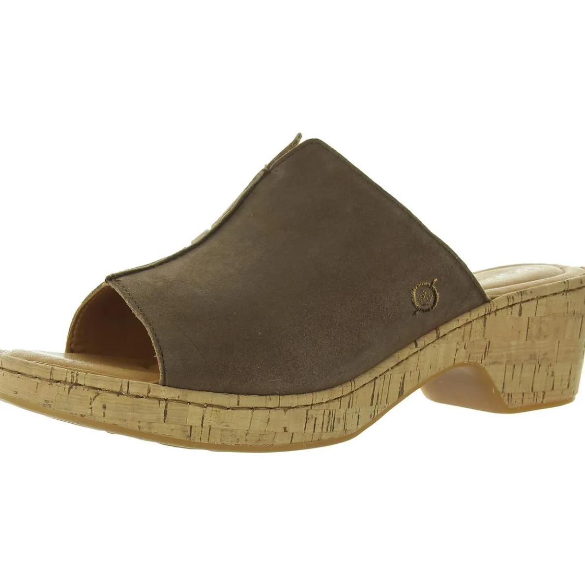 Shimmer Leather Wedge Sandals