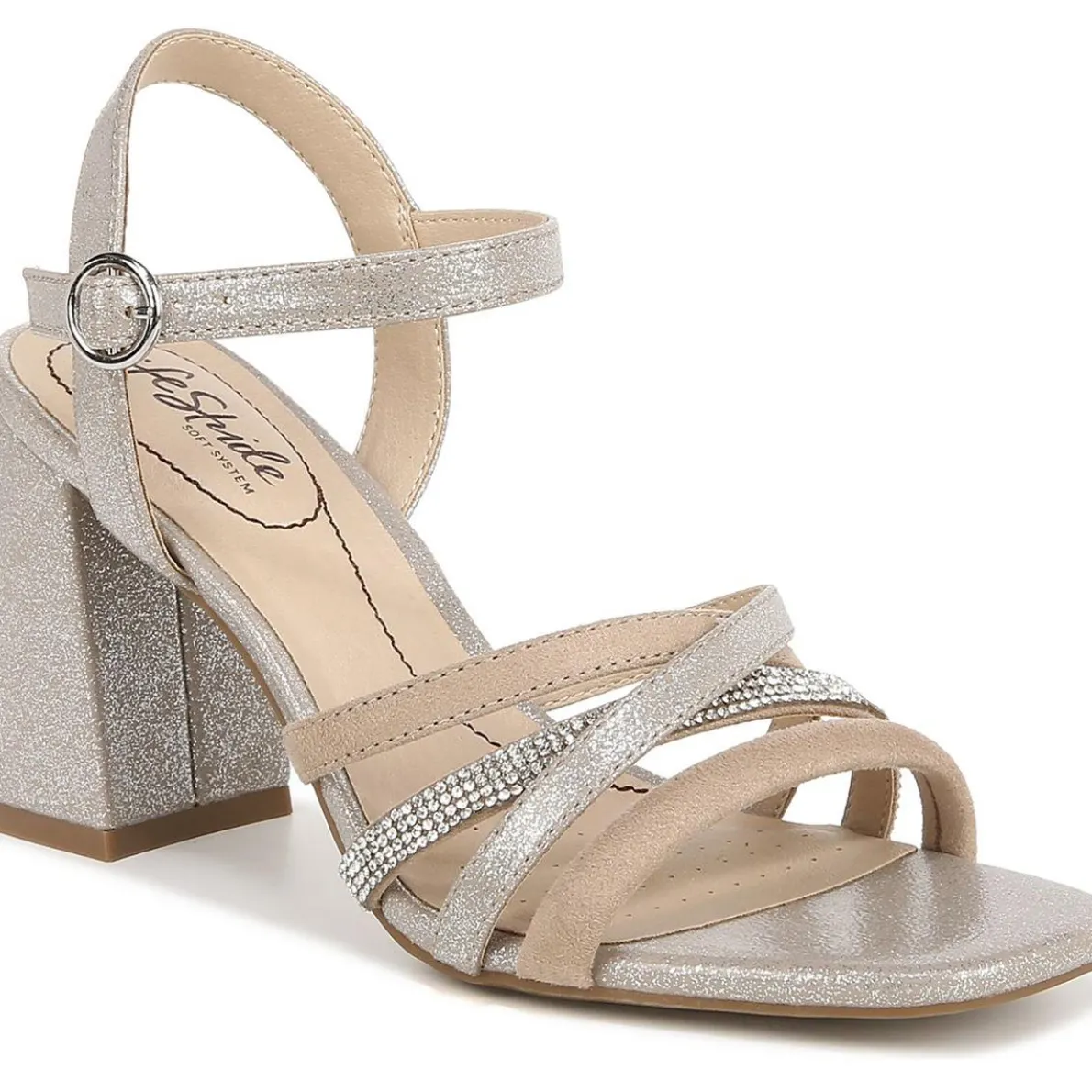 Belle Rhinestone Strappy Heels