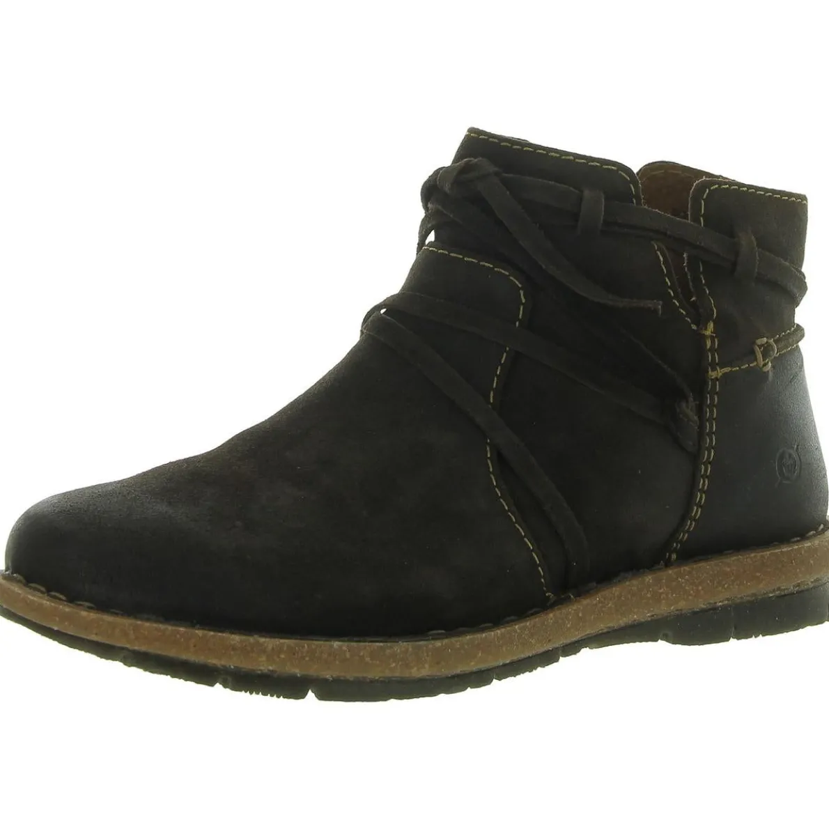 Zip Up Laces Ankle Boots