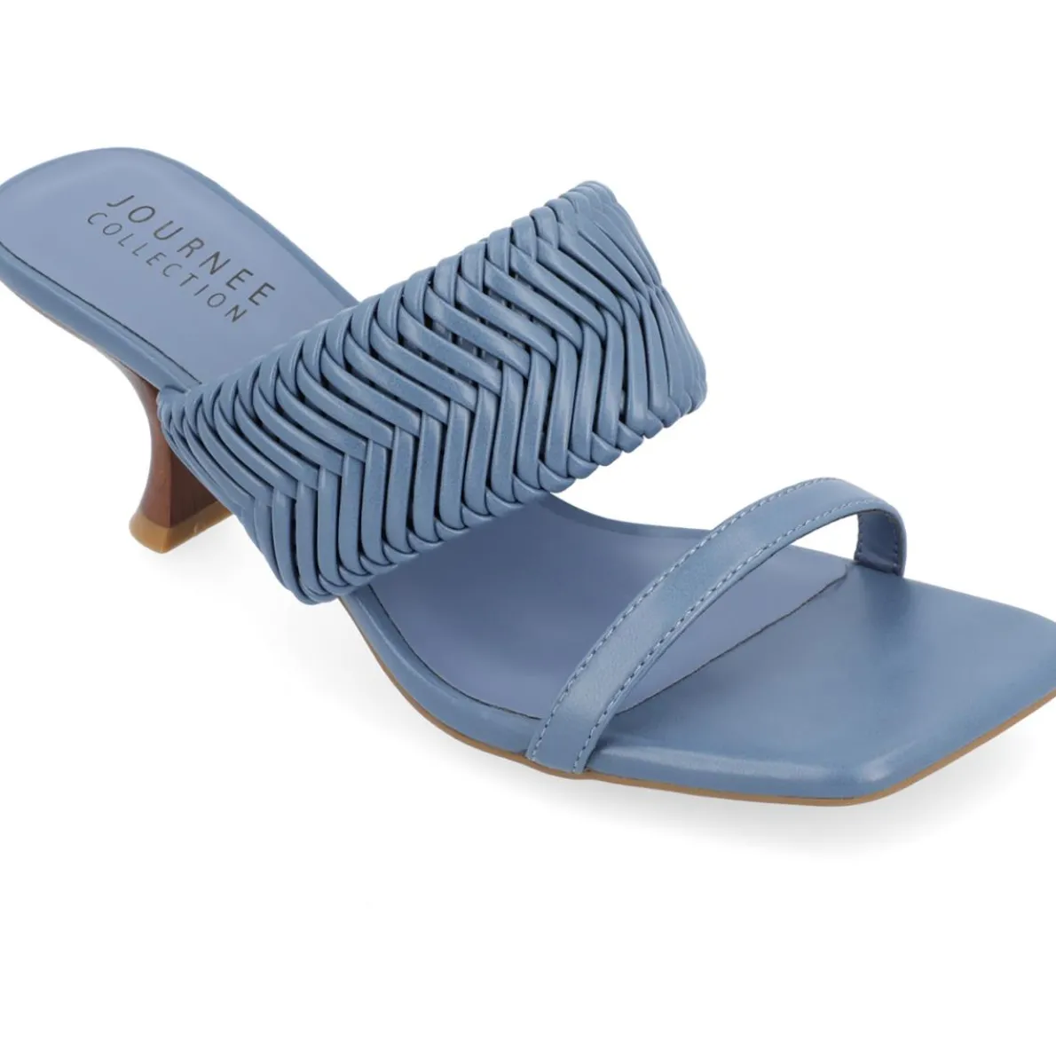 MONYKA Square toe Slip on Heels