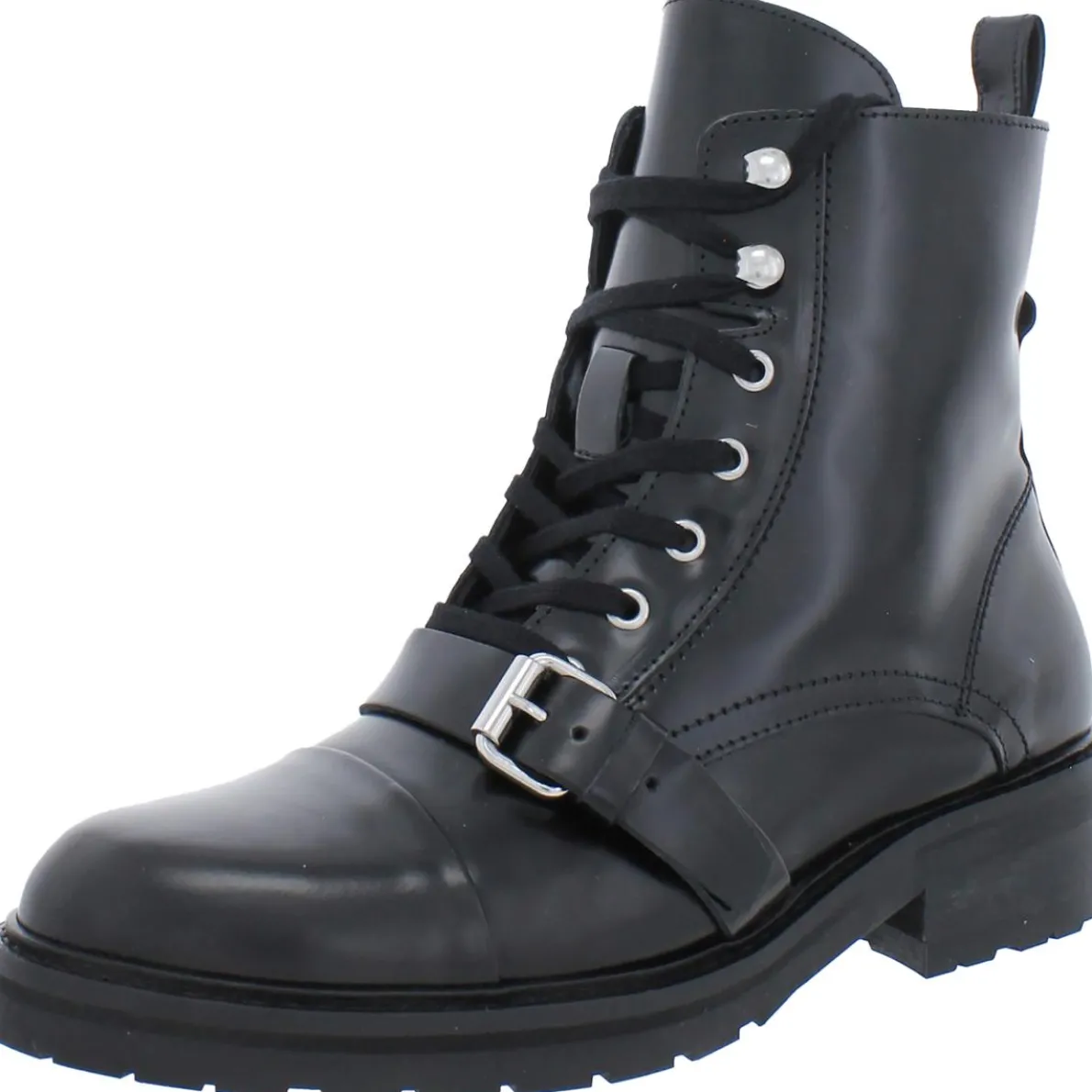 Donita Zipper Pull On Combat & Lace-up Boots