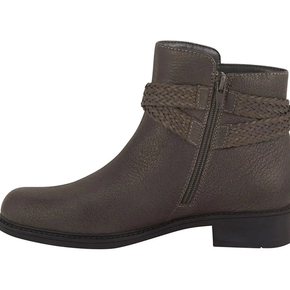 Skip Zipper Buckle Booties