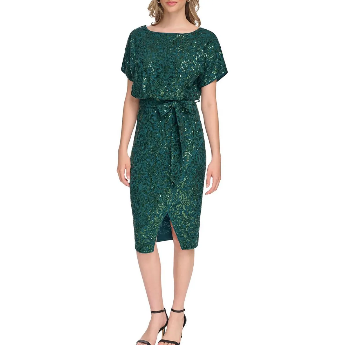 Lace Sequined Cocktail And Party Dress