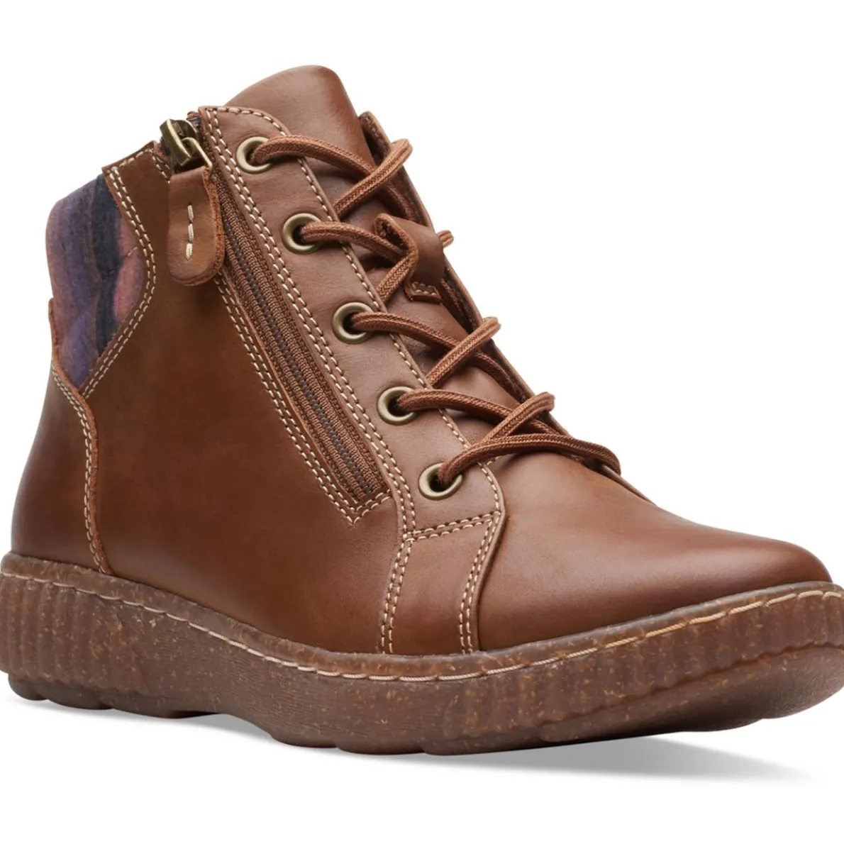 Lace Up Zipper Ankle Boots