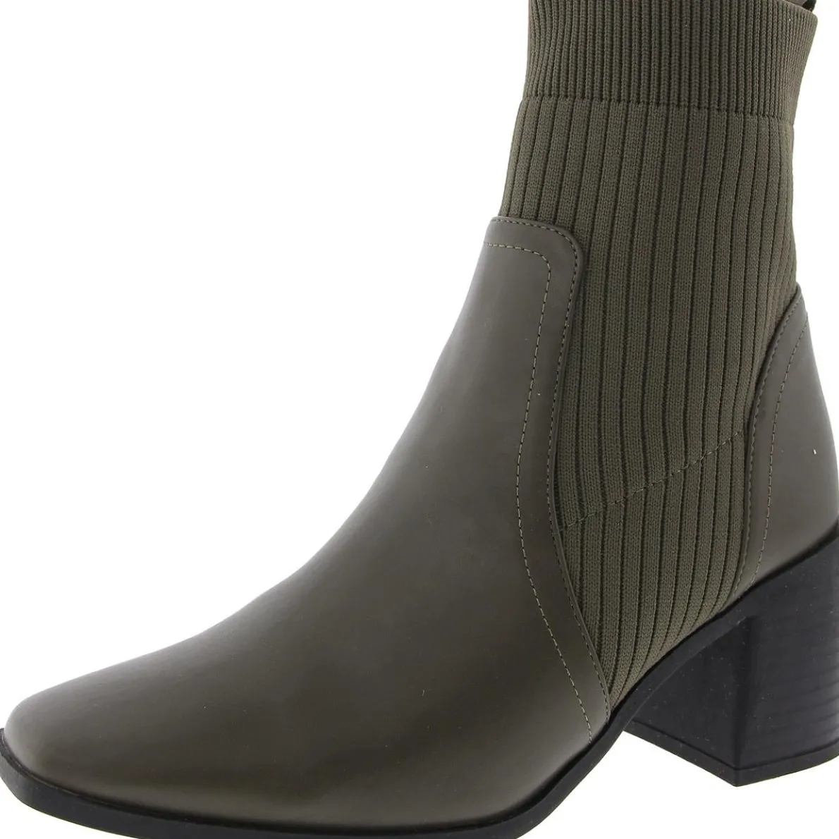 Laceless Faux Leather Ankle Boots