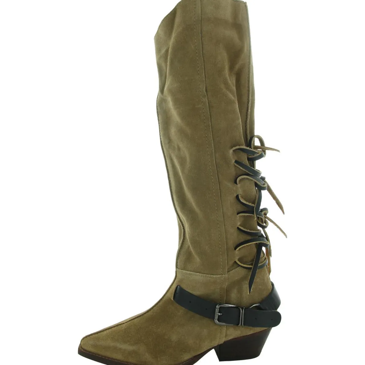 Lace-Up Knee-High Boots