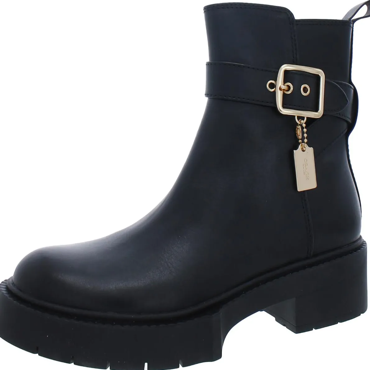 Lacey Leather Bootie Leather Buckle Ankle Boots